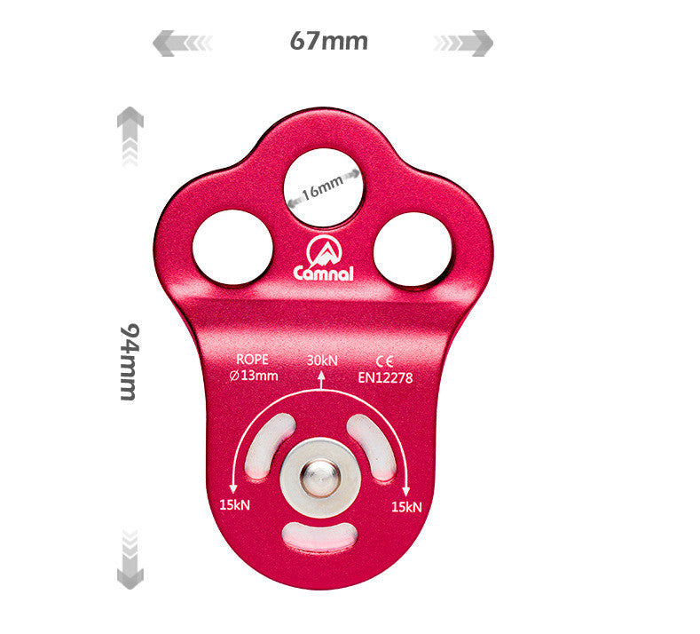 Three-hole Single Pulley For rock Climbing And Tree Climbing