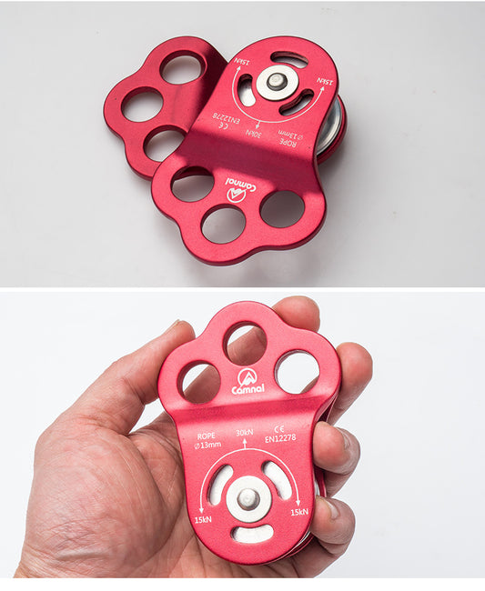 Three-hole Single Pulley For rock Climbing And Tree Climbing