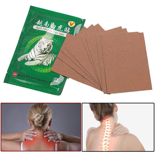 8pcs White Tiger Balm Chinese Herbs Medical Plasters For Joint Pain Back Neck Curative Plaster knee pads for arthritis G07002