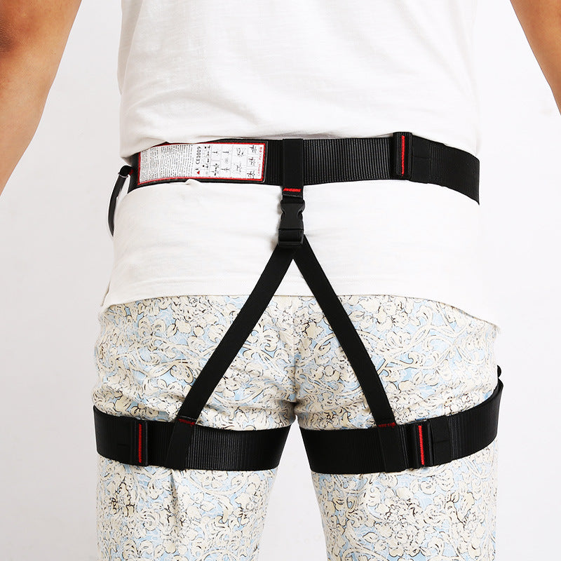 Seated Downhill Outdoor Rock Climbing Half-Length High-Altitude Safety Belt