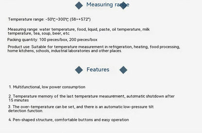 Electronic Thermometer TP101 Digital Display Probe Barbecue Written Test Bbq Temperature Measuring Pen Food