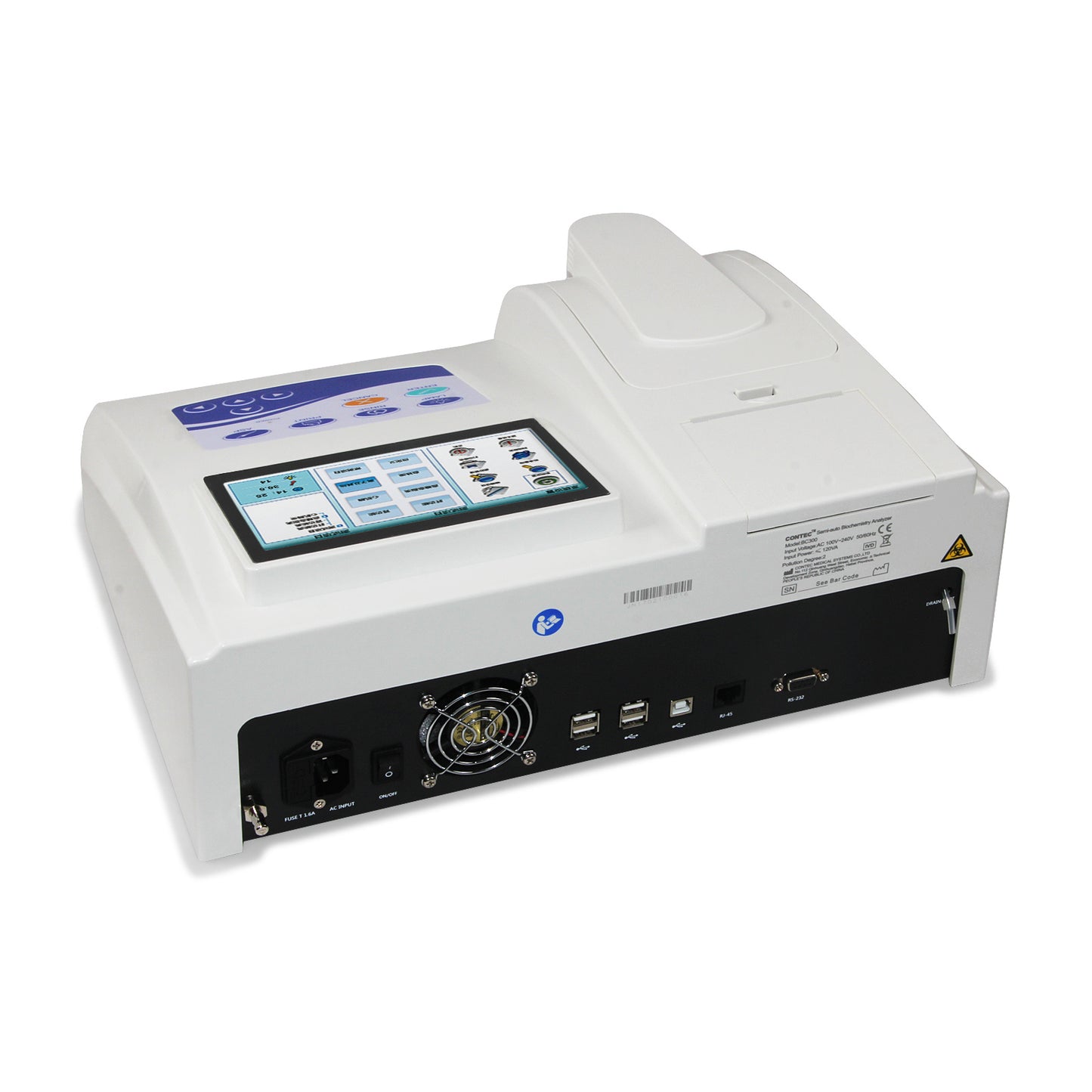 CONTEC BC300 Semi Auto Biochemistry Blood Analyzer Touch Screen Multi Parameters Free Printer